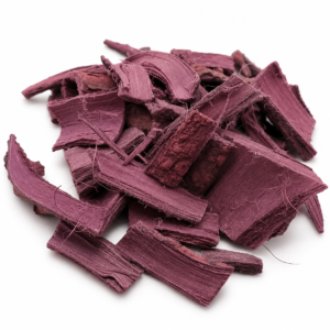 Premium shredded Jurema Preta inner root bark pieces for traditional textile dyeing
